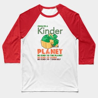 Create A Kinder Planet Earth day 2024  gift april 22 Rainbow Baseball T-Shirt